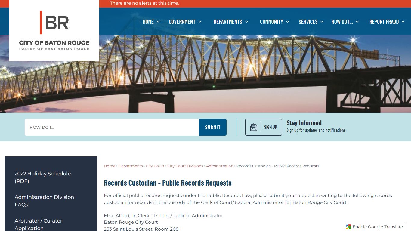 Records Custodian - Public Records Requests | Baton Rouge, LA - brla.gov